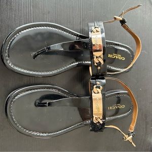 Black Coach Sandals - size 7.5